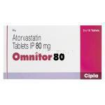 オムニトール80、ジェネリックリピトール、アトルバスタチン80mg 箱